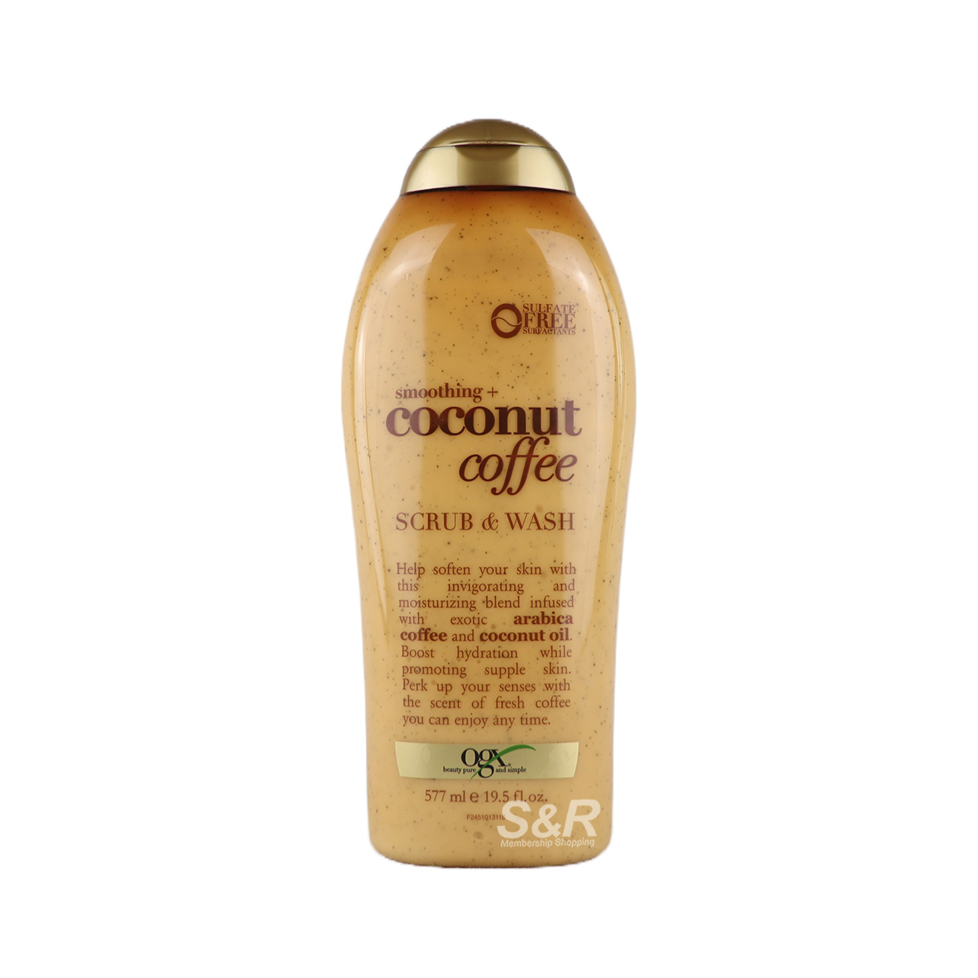 OGX Smoothing + Coconut Coffee Scrub & Wash 577mL